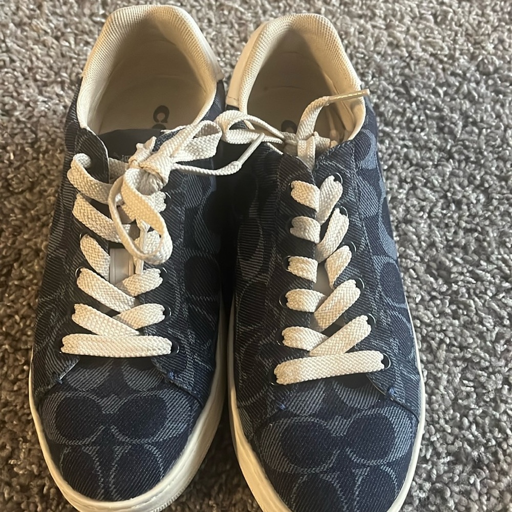 Navy blue coach shoes
